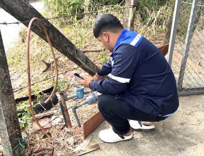 ไฟล์แนบ กปภ.สาขาขลุง จัดทีมลงพื้นที่เชิงรุกตรวจสอบมาตรวัดน้ำ 0 ลบ.ม. ในพื้นที่รับผิดชอบ (พื้นที่ฝั่ง อ.แหลมสิงห์ จ.จันทบุรี)