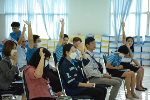 ไฟล์แนบ การประปาส่วนภูมิภาคสาขารังสิต(ชั้นพิเศษ) จัดอบรมเพื่อประชุมให้ความรู้ในเรื่อง "การลงทุนในระบบกองทุนสำรองเลี้ยงชีพฯ กปภ." ให้พนักงานในสังกัด