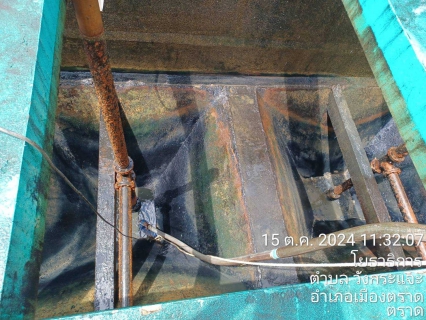 ไฟล์แนบ การประปาส่วนภูมิภาคสาขาตราด ดำเนินการล้างถังตกตะกอน ขนาด 250 ลบ.ม. ณ โรงกรองน้ำปลายคลอง 1