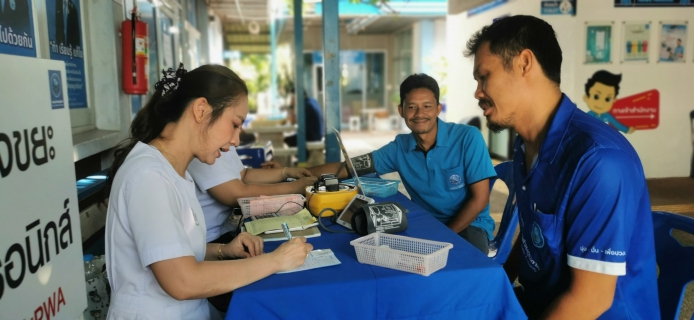 ไฟล์แนบ กปภ.สาขาสุราษฎร์ธานี ส่งเสริมสุขภาพบุคลากร ตรวจสุขภาพประจำปี ก้าวทันโรค ป้องกันภัยเงียบ