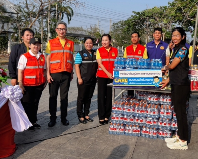 ไฟล์แนบ กปภ.สาขาสมุทรสงคราม ร่วมพิธีเปิดศูนย์ปฏิบัติการร่วมป้องกันและลดอุบัติเหตุทางบกและทางน้ำ ช่วงเทศกาลสงกรานต์ พ.ศ. 2568 และสนับสนุนน้ำดื่มบรรจุขวด 1,000 ขวด สำหรับจุดบริการ/ด่านชุมชนตลอด