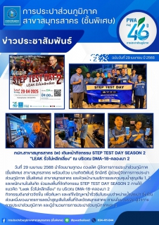 ไฟล์แนบ กปภ.สาขาสมุทรสาคร (พ) เดินหน้ากิจกรรม STEP TEST DAY SEASON 2 Leak รั่วไม่หลีกเลี่ยง ณ บริเวณ DMA-18-คลองนา 2