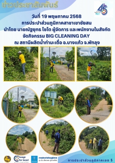 ไฟล์แนบ วันที่ 19 พฤษภาคม 2568  การประปาส่วนภูมิภาคสาขาเขาชัยสน นำโดย นายณัฐยุทธ โชโต ผู้จัดการ และพนักงานในสังกัด จัดกิจกรรม Big Cleaning Day  ณ สถานีผลิตน้ำท่ามะเดื่อ อ.บางแก้ว จ.พัทลุง