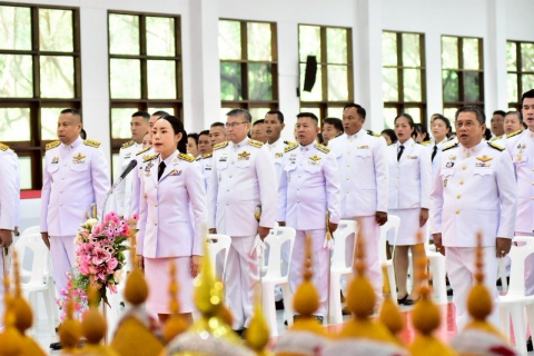 ไฟล์แนบ กปภ.สาขาคลองหลวง ร่วมพิธีเจริญพระพุทธมนต์และทำบุญตักบาตร ถวายพระราชกุศล พิธีถวายเครื่องราชสักการะและวางพานพุ่ม พร้อมทั้งพิธีจุดเทียนถวายพระพรชัยมงคล เนื่องในโอกาสวันเฉลิมพระชนมพรรษา สมเด็จพระนางเจ้า ฯ พระบรมราชินี 3 มิถุนายน 2568