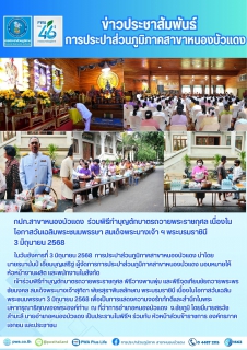 ไฟล์แนบ กปภ.สาขาหนองบัวแดง ร่วมพิธีทำบุญตักบาตรถวายพระราชกุศล เนื่องในโอกาสวันเฉลิมพระชนมพรรษา สมเด็จพระนางเจ้า ฯ พระบรมราชินี 3 มิถุนายน 2568