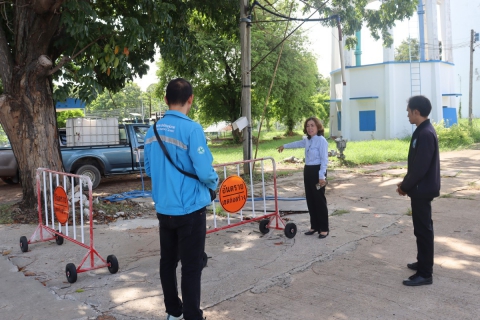 ไฟล์แนบ ผจก.กปภ.สาขามหาสารคาม พร้อมด้วยผู้บริหาร ตรวจติดตามโครงการโรงกรองน้ำสะอาด สถานีผลิตน้ำห้วยคะคาง ต.ตลาด อ.เมือง จ.มหาสารคาม 