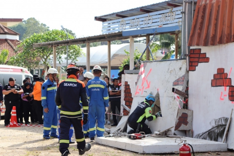 ไฟล์แนบ กปภ.สาขาภูเก็ต เข้าร่วมการฝึกซ้อมการบริหารวิกฤตการณ์ระดับชาติด้านสาธารณภัยประจำปี พ.ศ.2568 (Crisis Management Exercise : C-MEX 25) จากภัยสึนามิ ในพื้นที่ 6 จังหวัดชายฝั่งทะเลอันดามัน