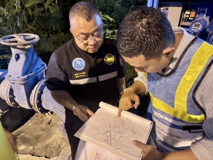 ไฟล์แนบ กปภ.สาขาสมุทรสาคร (พ) ลงพื้นที่ดำเนินการ Step Test ค้นหาท่อแตก-ท่อรั่ว บริเวณ DMA-18-คลองนา 2