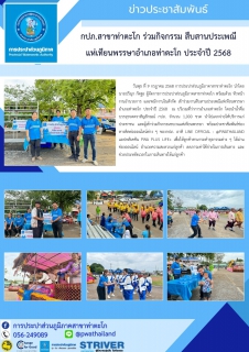 ไฟล์แนบ กปภ.สาขาท่าตะโก ร่วมกิจกรรม สืบสานประเพณีแห่เทียนพรรษาอำเภอท่าตะโก ประจำปี 2568