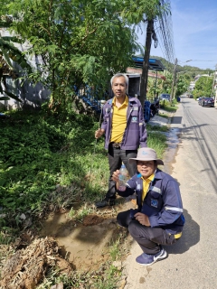 ไฟล์แนบ กปภ.สาขาภูเก็ต ลงพื้นที่สำรวจหาท่อแตกท่อรั่วเชิงรุก (ALC) บริเวณซอยพรุใหญ่ - ซอยลูก ถนนเทพกระษัตรี  ต.เกาะแก้ว อ.เมืองภูเก็ต จ.ภูเก็ต