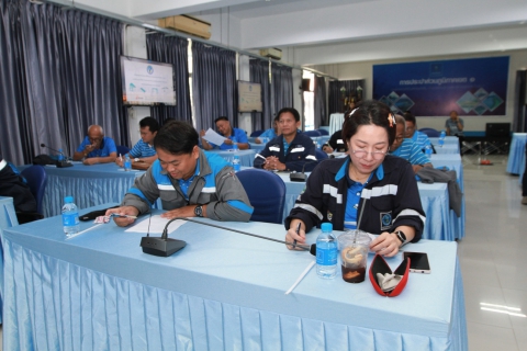 ไฟล์แนบ กปภ.ข.1 จัดการอบรมหลักสูตร ความปลอดภัยในการปฏิบัติงานเกี่ยวกับปั้นจั่นเหนือศีรษะ เพื่อเพิ่มความรู้ ความเข้าใจเกี่ยวกับแนวคิด หลักการ กฎหมาย วิธีการในการป้องกันและแก้ไขอุบัติเหตุในการทำงาน