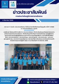 ไฟล์แนบ กปภ.เขต 4 ร่วมกับ กปภ.สาขาหลังสวน จัดโครงการภาคีเครือข่ายลดน้ำสูญเสีย ครั้งที่ 2/2568 ณ กปภ.สาขาหลังสวน จ.ชุมพร