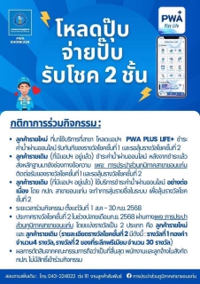 ไฟล์แนบ การประปาส่วนภูมิภาคสาขาขอนแก่น (ชั้นพิเศษ) จัดโครงการ เติมใจให้กัน ออกหน่วยบริการประชาสัมพันธ์แอปพลิเคชัน PWA Plus Life ในการประชุมผู้นำชุมชน เทศบาลเมืองบ้านเป็ด