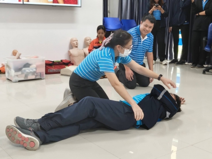 ไฟล์แนบ กปภ.ข.1 จัดอบรมหลักสูตรปฐมพยาบาลเบื้องต้น และการกู้ชีพขั้นพื้นฐาน (CPR) เพื่อเพิ่มทักษะและความมั่นใจในการช่วยเหลือเพื่อนร่วมงานได้ในกรณีฉุกเฉิน