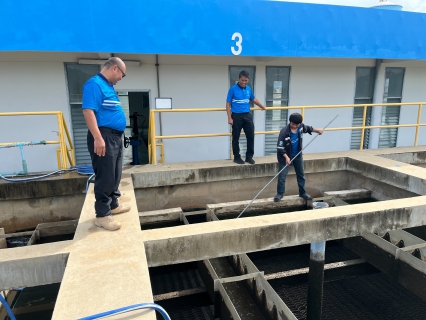 ไฟล์แนบ กปภ.สาขากาญจนบุรี ทำกิจกรรมล้างถังตกตะกอน และกิจกรรม 5ส. โรงกรองน้ำขนาด 600 ลบ.ม./ชม. สถานีผลิตน้ำแม่ข่ายกาญจนบุรี