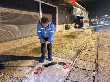 ไฟล์แนบ กปภ.สาขาขนอม ลงพื้นที่ปฏิบัติงานลดน้ำสูญเสีย โดยวิธี Step Test mm-03  บริเวณพื้นที่ให้บริการสถานีจ่ายน้ำท้องเนียน ต.ท้องเนียน อ.ขนอม จ.นครศรีธรรมราช ตามแผนปฏิบัติการลดน้ำสูญเสีย