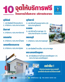 ไฟล์แนบ กปภ. เดินหน้าโครงการ น้ำดื่มสะอาด Mini Station ต่อเนื่อง ให้บริการประชาชนแล้วกว่า 1.12 ล้านลิตร