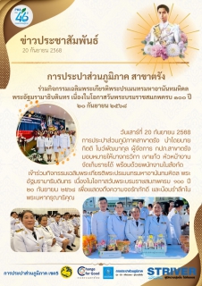 ไฟล์แนบ กิจกรรมเฉลิมพระเกียรติพระปรเมนทรมหาอานันทมหิดล พระอัฐมรามาธิบดินทร เนื่องในโอกาสวันพระบรมราชสมภพครบ ๑๐๐ ปี ๒๐ กันยายน ๒๕๖๘