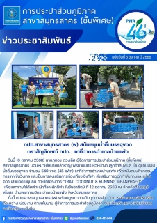 ไฟล์แนบ กปภ.สาขาสมุทรสาคร (พ) สนับสนุนน้ำดื่มบรรจุขวดตราสัญลักษณ์ กปภ. แก่ที่ว่าการอำเภอบ้านแพ้ว