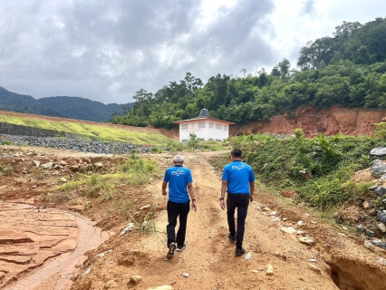 ไฟล์แนบ กปภ.สาขาขลุง ลงพื้นที่สำรวจความคืบหน้า "โครงการอ่างเก็บน้ำห้วยแห้งอันเนื่องมาจากพระราชดำริ"