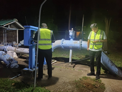 ไฟล์แนบ กปภ.สาขาบางสะพาน ดำเนินการทำ Step Test สำรวจหาท่อแตกรั่ว พื้นที่ MM02 สถานีจ่ายน้ำช้างแรก 