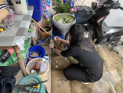 ไฟล์แนบ กปภ.สาขาอ้อมน้อย ลงพื้นที่ตรวจสอบคุณภาพน้ำ บ้านเลขที่ 87/16 หมู่ 10 หมู่บ้านพรหมพิทักษ์ 2 ต.อ้อมน้อย เนื่องจากได้รับแจ้งว่าน้ำประปามีกลิ่นผิดปกติ