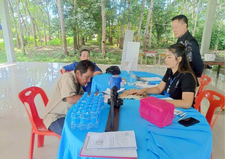 ไฟล์แนบ "ขอปุ๊บ ติดปั๊บ " กปภ.สาขาเวียงสระ ลงพื้นที่รับคำร้องขอติดตั้งมิเตอร์ประปานอกสถานที่ ณ หน่วยบริการอำเภอพระแสง