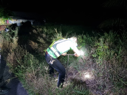 ไฟล์แนบ กปภ.สาขาปากพนัง ลงพื้นที่เดินสำรวจหาท่อแตก/ท่อรั่ว จากการทำ step test  ตามแผนลดน้ำสูญเสีย บริเวณพื้นที่ DMA-03-02-01 บริเวณซอยด่านภาษี ตำบลปากพนั อำเภอปากพนัง จังหวัดนครศรีธรรมราช