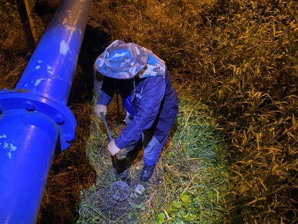 ไฟล์แนบ กปภ.สาขาเพชรบุรี ดำเนินการทำ STEP TEST สำรวจหาท่อแตกรั่วเชิงรุก พื้นที่ที่มีน้ำสูญเสียสูง 