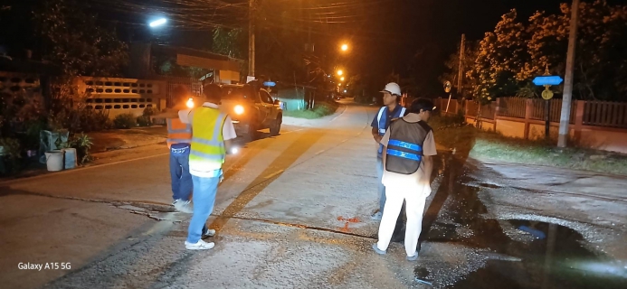 ไฟล์แนบ การประปาส่วนภูมิภาคสาขาบ้านไผ่ ทำการออกสำรวจหาท่อแตก - รั่ว โดยวิธีการ Passive Control