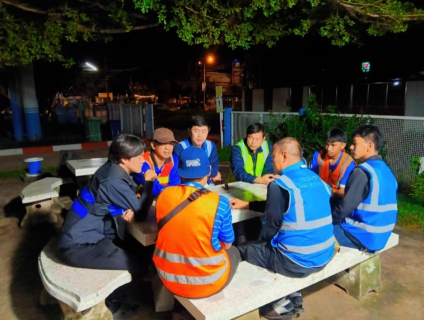 ไฟล์แนบ การประปาส่วนภูมิภาคสาขาบ้านไผ่ ทำการออกสำรวจหาท่อแตก - รั่ว โดยวิธีการ Passive Control 