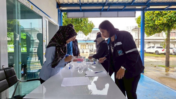 ไฟล์แนบ การประปาส่วนภูมิภาคสาขาสุไหงโก-ลก ผ่านการตรวจสารเสพติด 100% ขับเคลื่อนนโยบาย ผอ.รมน.ภาค 4 "ภาครัฐจริงใจ ข้าราชการไร้ยาเสพติด