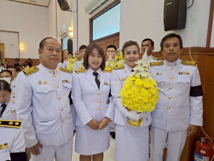 ไฟล์แนบ การประปาส่วนภูมิภาคสาขาพิจิตร เข้าร่วมพิธีงานวางพานพุ่มดอกไม้สด  เนื่องในวันพระบิดาแห่งฝนหลวง  ประจำปี 2568