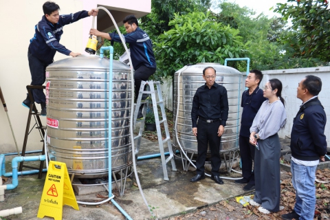 ไฟล์แนบ กปภ.สาขาชลบุรี (พ) ต้อนรับคณะ ฝ่ายยุทธศาสตร์องค์กรและพัฒนาธุรกิจ กปภ. ศึกษาดูงาน ติดตั้งประปาภายในวัน และล้างถังสำรองน้ำ