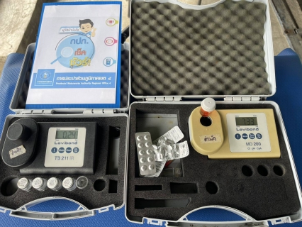 ไฟล์แนบ การประปาส่วนภูมิภาคสาขาอ่าวลึก ลงพื้นที่ตรวจสอบคุณภาพน้ำประปา ตรวจวัดค่าคลอรีน ค่าความขุ่นในน้ำประปา