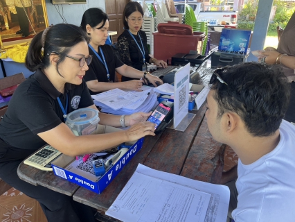 ไฟล์แนบ การประปาส่วนภูมิภาคสาขากระบี่ "จัดกิจกรรม โครงการเติมใจให้กัน มุ่งมั่น เพื่อปวงชน" ออกหน่วยบริการรับชำระค่าติดตั้งประปาใหม่ ณ ที่ทำการผู้ใหญ่บ้าน หมู่ 6 ตำบลตลิ่งชัน อำเภอเหนือคลอง จังหวัดกระบี่