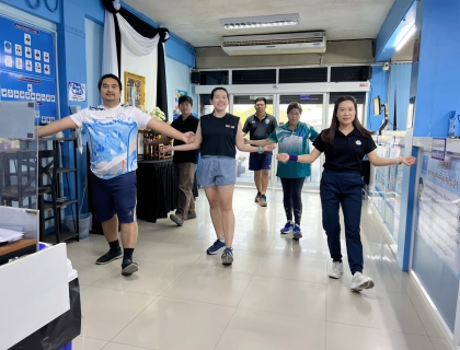 ไฟล์แนบ กปภ.สาขานครปฐม จัดกิจกรรมออกกำลังกาย เต้นหนีโรค โยกหนีหมอ ส่งเสริมสุขภาพ Sports Day x PWA  "ปลอดโรค ปลอดภัย กายใจเป็นสุข" ครั้งที่ 2