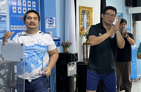 ไฟล์แนบ กปภ.สาขานครปฐม จัดกิจกรรมออกกำลังกาย เต้นหนีโรค โยกหนีหมอ ส่งเสริมสุขภาพ Sports Day x PWA  "ปลอดโรค ปลอดภัย กายใจเป็นสุข" ครั้งที่ 2