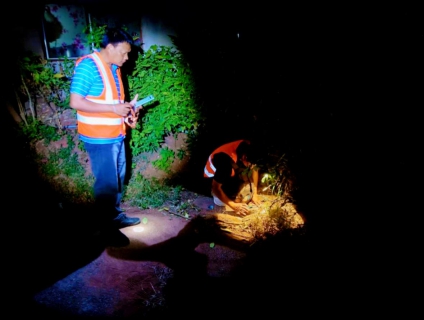 ไฟล์แนบ การประปาส่วนภูมิภาคสาขาบ้านไผ่ ทำการออกสำรวจหาท่อแตกรั่ว โดยวิธี Passive Control 