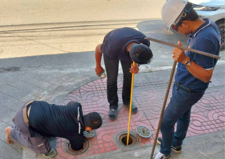 ไฟล์แนบ กปภ.สาขาเวียงสระ ลงพื้นที่หาท่อรั่ว DMA 01-03 ธนาคารกรุงเทพ อ.เวียงสระ จ.สุราษฎร์ธานี