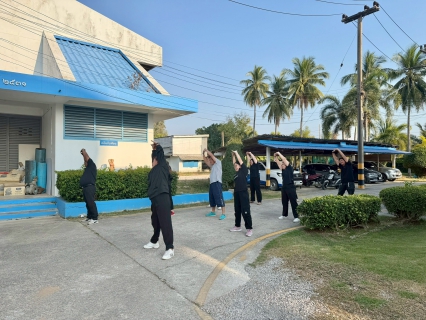 ไฟล์แนบ นายปกรณ์ บัวทอง ผู้จัดการการประปาส่วนภูมิภาคสาขาปากท่อ พร้อมด้วย หัวหน้างานและพนักงานในสังกัด ขานรับนโยบาย กปภ. สถานประกอบการ ปลอดโรค ปลอดภัย กายใจเป็นสุข "การออกกำลังกายทุกวันพุธ" (Sports Day)