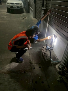 ไฟล์แนบ กปภ.สาขาบ้านบึง รวมพลัง! จัดทัพเดินเท้าหาท่อรั่ว