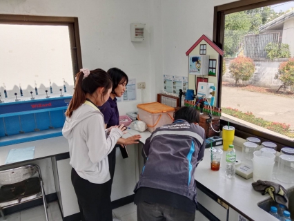 ไฟล์แนบ กปภ.สาขากาญจนบุรี ทบทวนความรู้ด้านการผลิตน้ำ และสอบเทียบความเที่ยงตรงของเครื่องจ่ายสารเคมี