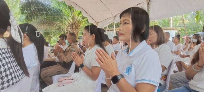 ไฟล์แนบ กปภ.สาขาคลองท่อม ร่วมพิธีวางแผ่นศิลาฤกษ์ ศาลหลักชัยศรีวิชัย วัดคลองท่อม จ.กระบี่