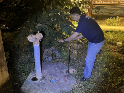 ไฟล์แนบ การประปาส่วนภูมิภาคสาขาเพชรบุรี ดำเนินกิจกรรม Step Test ค้นหาท่อแตกรั่ว พื้นที่ที่มีน้ำสูญเสียสูง