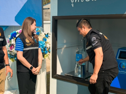 ไฟล์แนบ กปภ.สาขากุยบุรี ร่วมพิธีเปิดโครงการน้ำดื่มสะอาด Mini Station บริการฟรีแก่ประชาชน