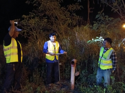 ไฟล์แนบ กปภ.สาขาบางสะพาน ดำเนินการทำ Step Test สำรวจหาท่อแตกรั่ว พื้นที่ MM02 สถานีจ่ายน้ำช้างแรก 