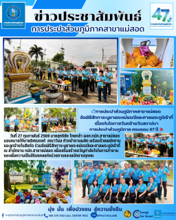 ไฟล์แนบ กปภ.สาขาแม่สอด จัดพิธีสักการะบูชาพระแม่ธรณีและศาลพระภูมิเจ้าที่ เนื่องในโอกาสวันคล้ายวันสถาปนา การประปาส่วนภูมิภาค ครบรอบ 47 ปี