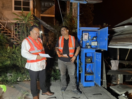 ไฟล์แนบ การประปาส่วนภูมิภาคสาขานครปฐม ลงพื้นที่ทำ STEP TEST ในพื้นที่ ต.บางแขม 