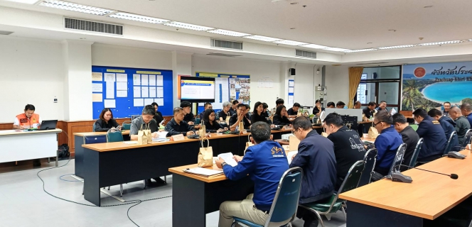 ไฟล์แนบ การประปาส่วนภูมิภาคสาขาประจวบคีรีขันธ์ ร่วมประชุมกองอำนวยการป้องกันและบรรเทาสาธารณภัยจังหวัดประจวบคีรีขันธ์ การเตรียมการป้องกันและแก้ไขปัญหาภัยแล้ง จังหวัดประจวบคีรีขันธ์ พ.ศ.2569 และการเตรียมการป้องกันและแก้ไขปัญหาไฟป่า หมอกควัน และฝุ่นละอองขนาดเล็ก (PM 2.5) ปี 2569